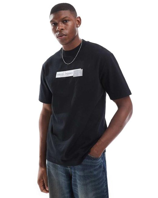 Fred Perry T-Shirt Met Arclogoprint in het Blue voor heren