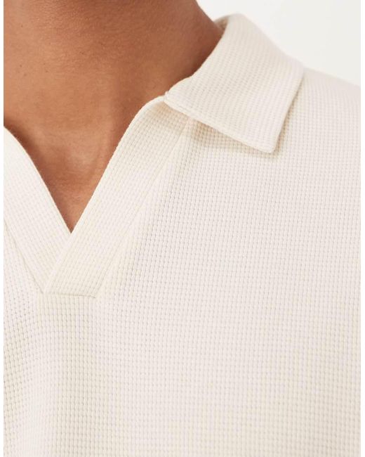 ASOS White Relaxed Revere Polo for men