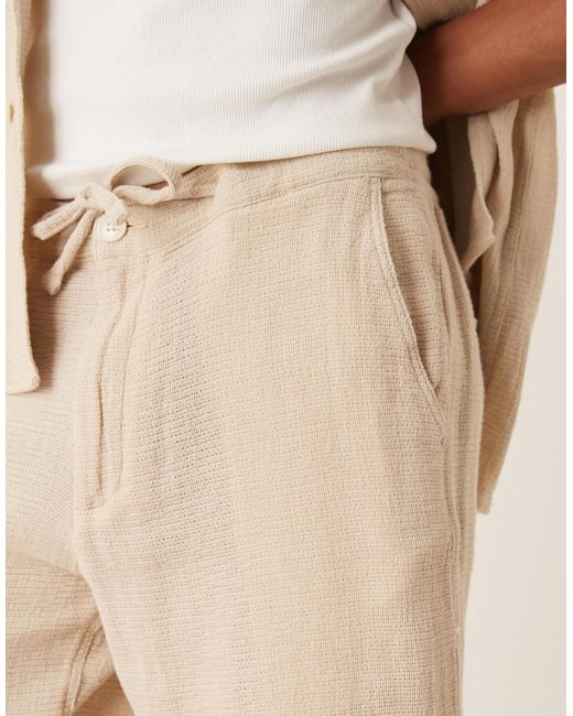 SELECTED – strukturierte shorts in Natural für Herren