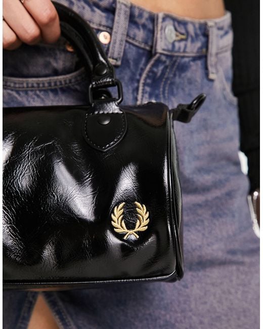★FRED PERRY★ [Fred Perry] Head Office Amy Mini Barrel Bag Fred Perry Amy Mini Barrel Bag in Blue | Lyst