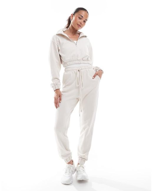 agon® White Half-Zip Sweatshirt