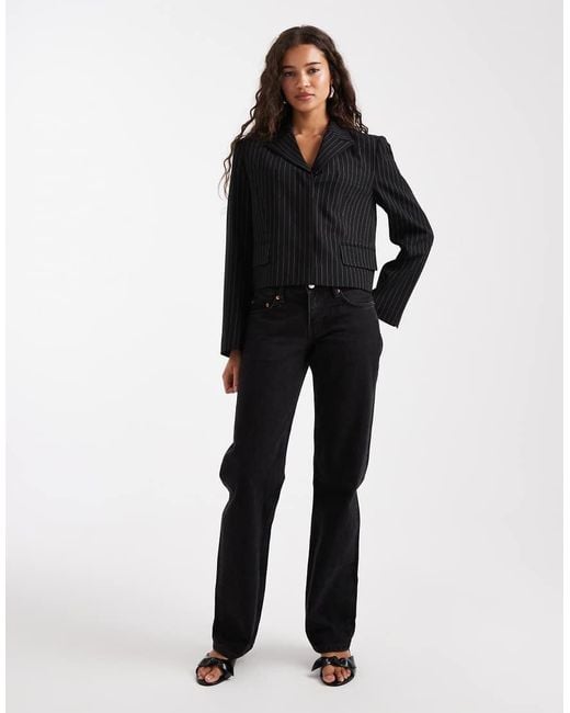 French Connection Black Cropped Blazer