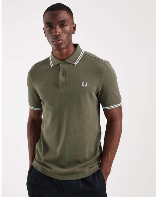 Fred Perry Black Twin Tipped Polo Shirt for men