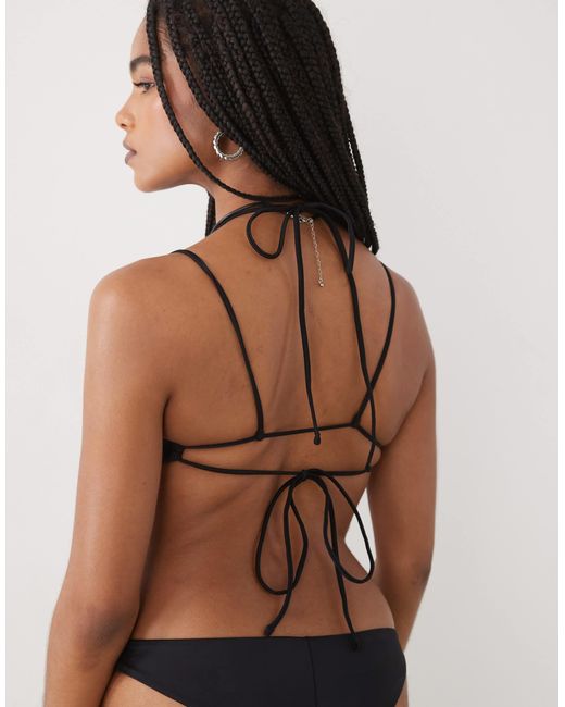 Weekday Black Multi Strap Bikini Top