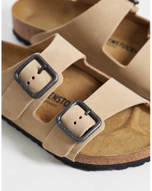 Birkenstock Natural Arizona Leather Sandals for men