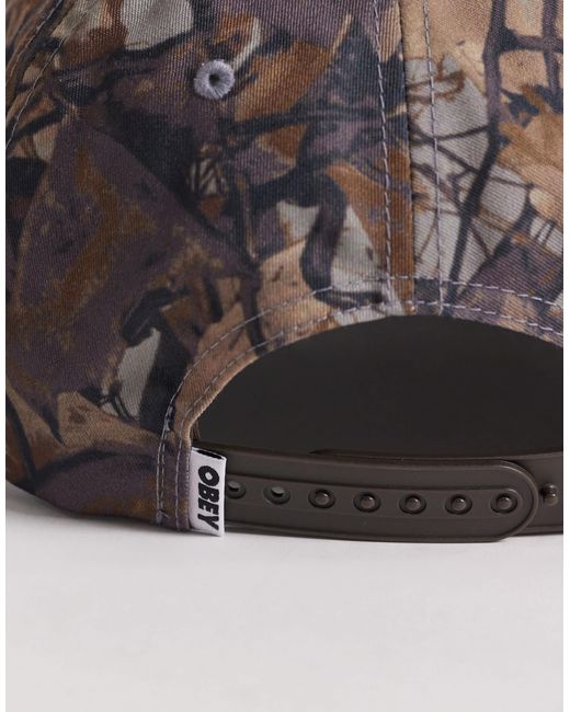 Obey Gray Ranch Five Panel Snapback Cap