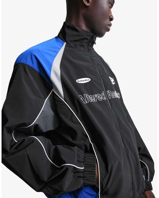 Bershka – jacke aus funktionsmaterial in Blue für Herren