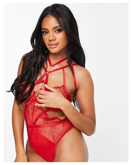 Ann Summers Red Strappy Body