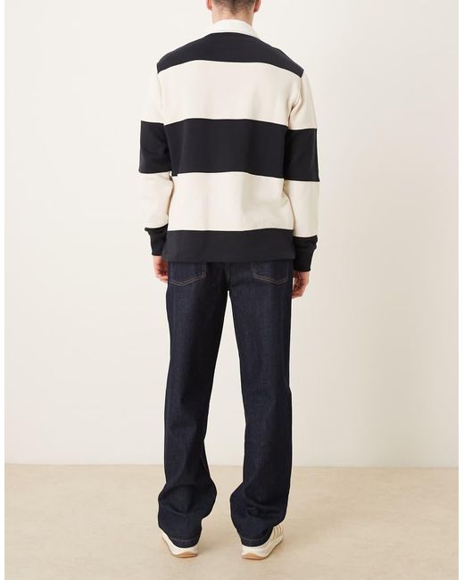 ASOS Natural baggy Indigo Jean With Exposed Button Fly for men