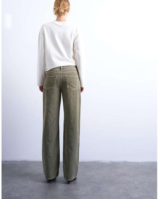 TOPSHOP White Ember Low Rise Cord Jean