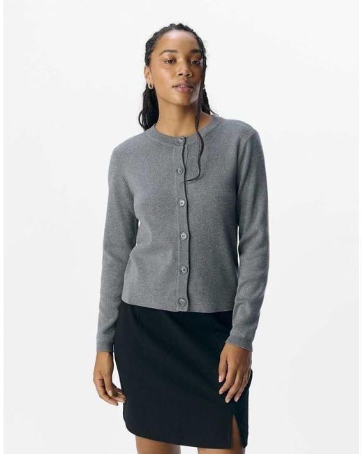 Object Gray Knitted Cardigan
