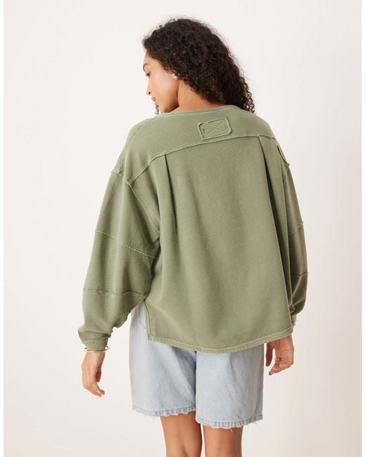 Free People Green Total Eclipse Tee