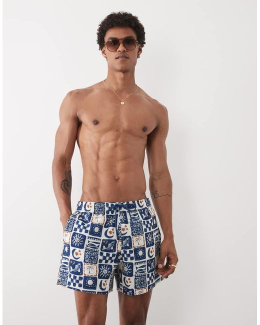 Abercrombie & Fitch Blue Abercrombie Pull On Swimshort for men