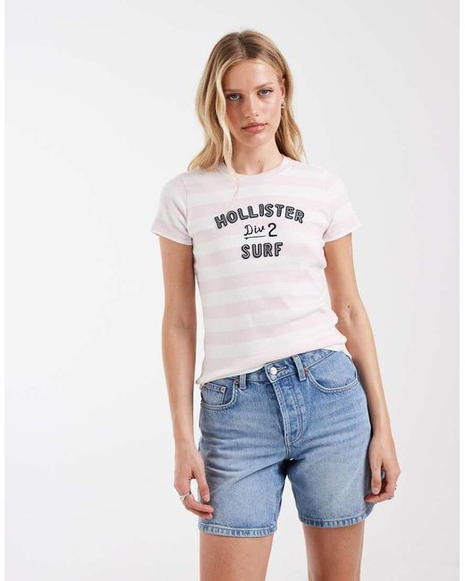 Hollister Blue Front Logo Baby Tee