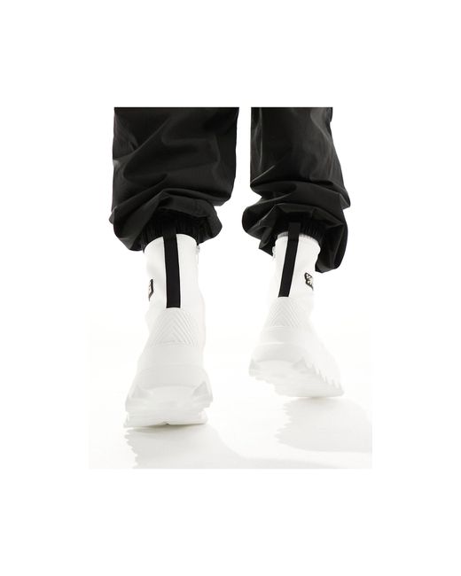 ASOS – klobige sock-boots mit reißverschluss in Black für Herren