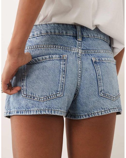 Mango White Teen Cross Waist Denim Short