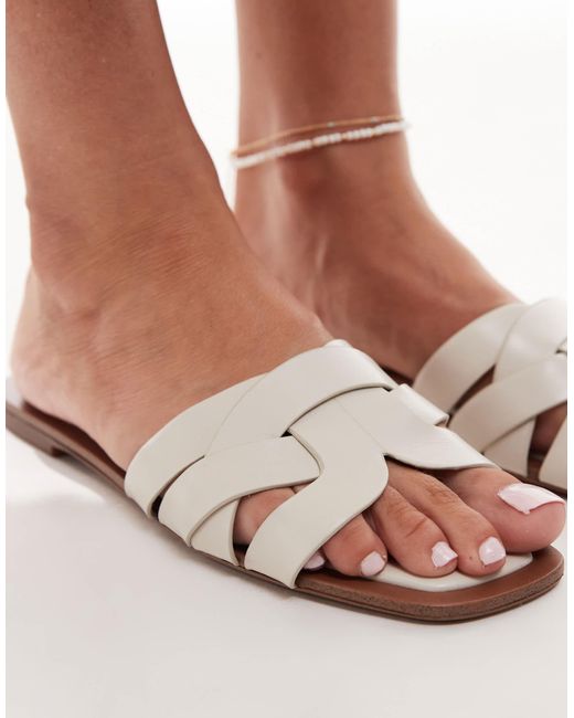 Pull&Bear Natural Braided Sandal