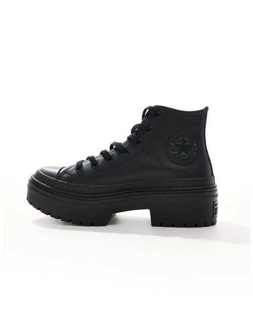 Zapatillas De Deporte Triple Con Tacón Chuck Taylor All Star Lugged Hi De Converse de color Black