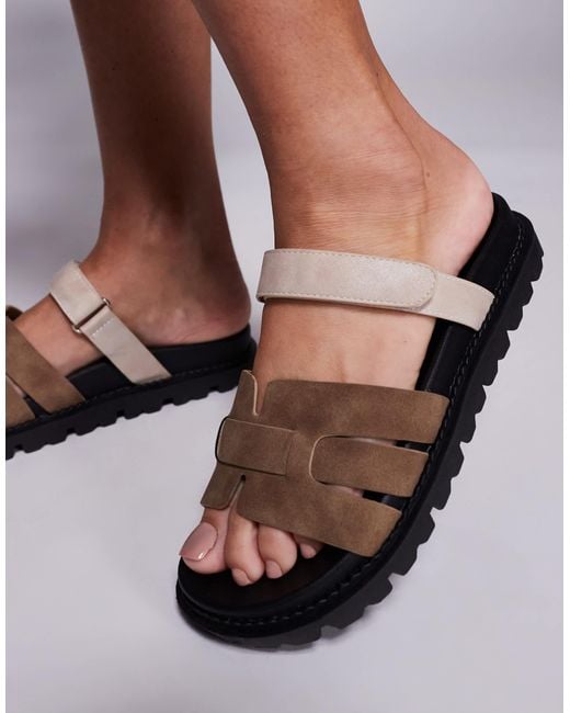 SIMMI Green Simmi London Adelle Mule Sandals With Strap