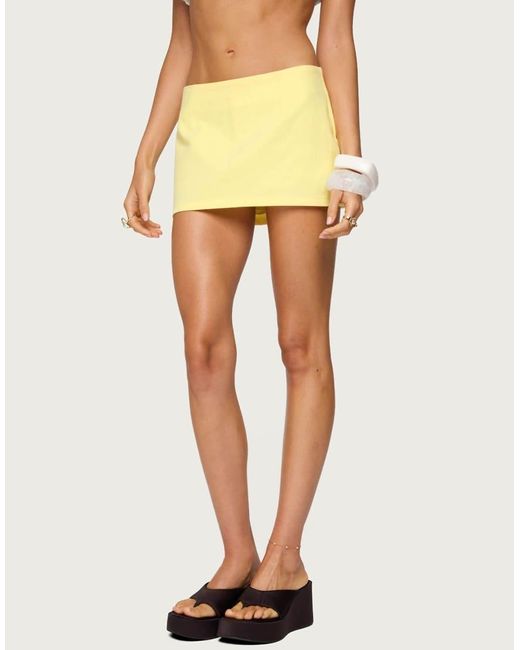 Edikted Yellow Monrow Micro Skort
