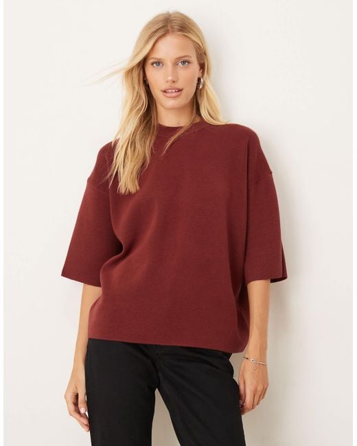 ASOS Knitted Structured Oversized T Shirt