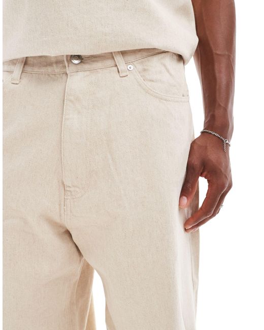 Weekday Natural Astro Heavyweight Linen Trousers for men