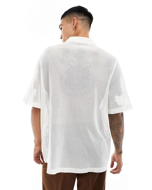 Premium - camicia a maniche corte di ASOS in White da Uomo