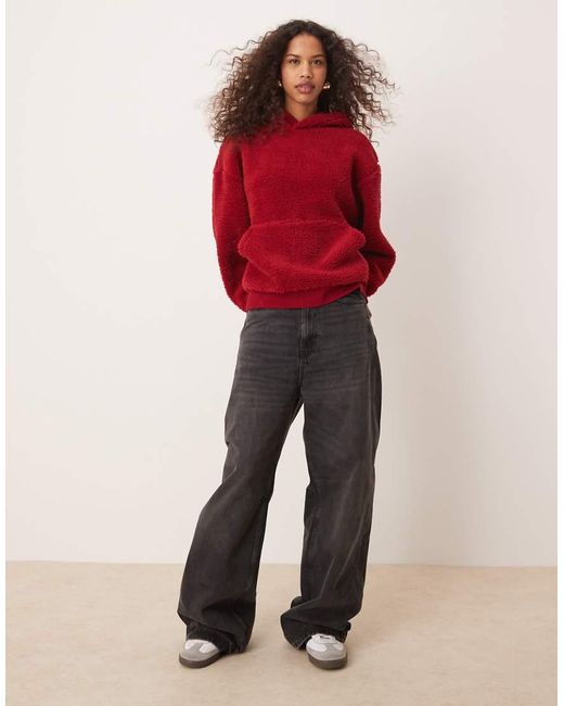 Felpa Oversize di ASOS in Red