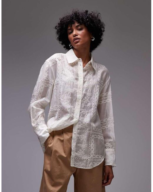 Camicia Bianca di Mango in Gray