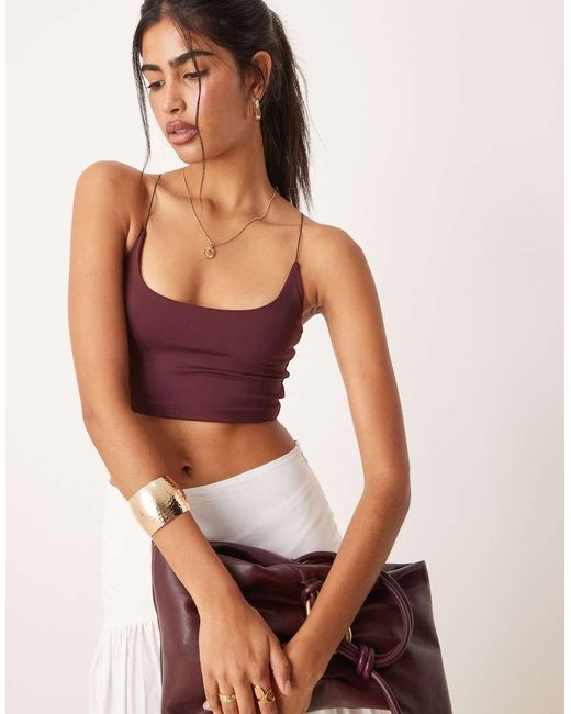 ASOS Purple Polyamide Strappy Bralet