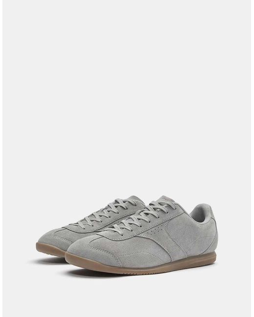 Pull&Bear White Casual Leather Trainers for men