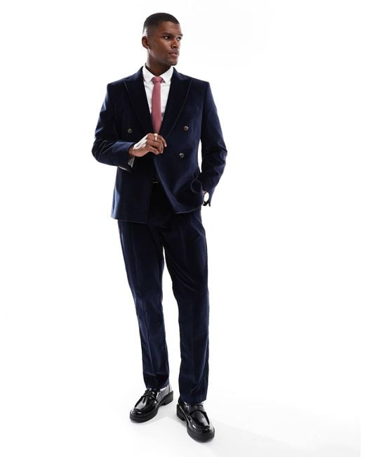 ASOS Blue Slim Suit Jacket for men