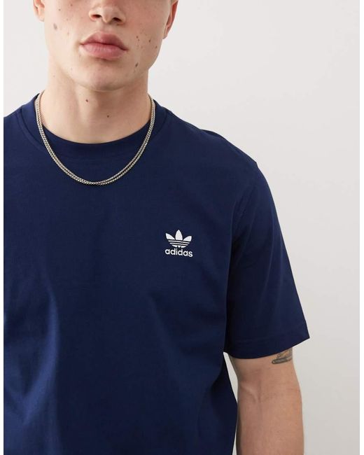 Adidas Originals Blue Trefoil Essentials T-shirt for men