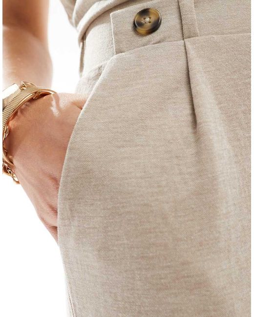 Jdy Natural High Waisted Crop Wide Fit Trousers Co-Ord