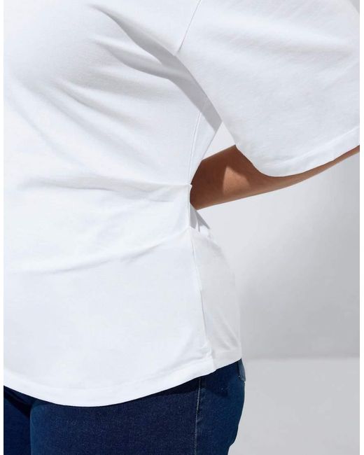 Yours Clothing Blue Corset Seam T-Shirt