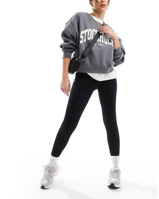 ASOS Naadloze, Geribbelde, Corrigerende Legging in het Black