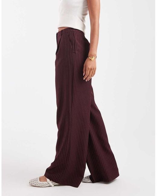 Miss Selfridge Purple Pinstripe Pants