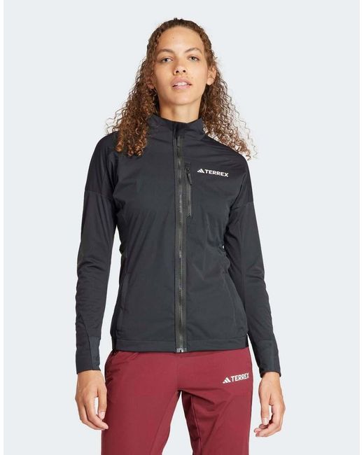Adidas Gray Terrex Xperior Cross Country Ski Soft Shell Jacket