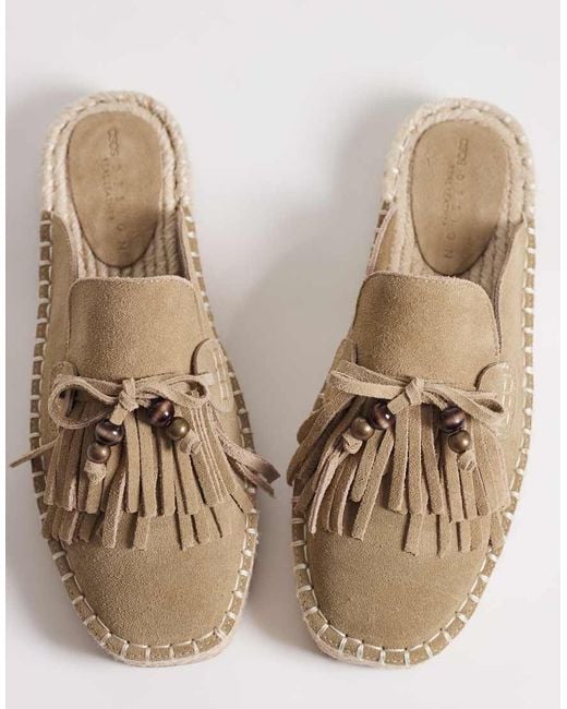 ASOS Brown Joan Espadrille Loafers With Tassels