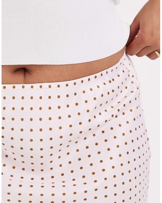 ASOS Pink Asos Design Curve Satin 90's Bias Cut Skirt