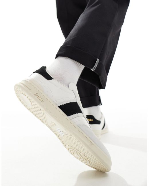 Polo Ralph Lauren – heritage aera – sneaker aus leder in Black für Herren