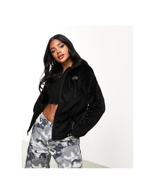 The North Face Osito High Pile Fleece Zip Up Jacket in Black Lyst UK
