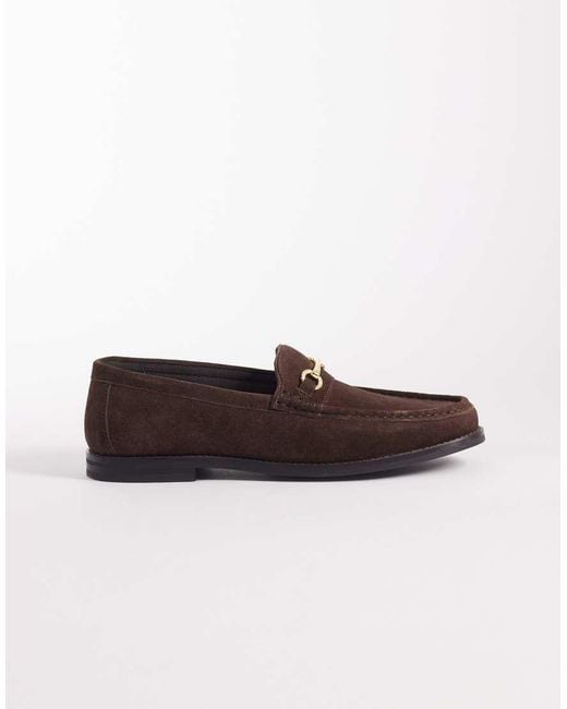 ASOS Brown Penny Snaffle Loafer for men