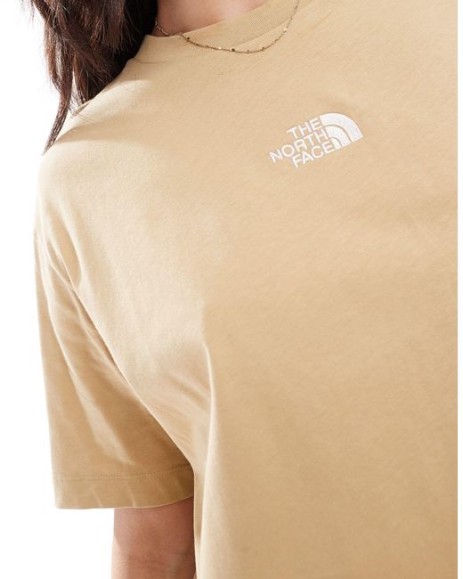 T-shirt oversize beige pesante di The North Face in White