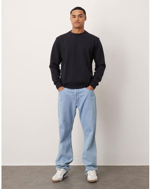 Mango Blue Oversized Sweatshirt for men