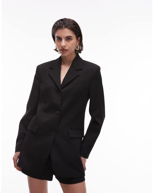 Mango Black Capsule Longline Blazer Co-Ord