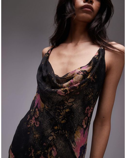 PU Slip Dress&Bottoming Top 2Pcs