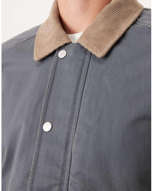 Abercrombie & Fitch Gray Lightweight Cropped Barn Jacket for men