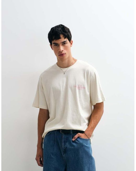 Jack & Jones White Dinner Sketch Backprint T-Shirt for men