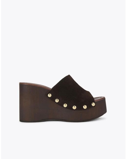 KG by Kurt Geiger Brown Rua Wedge Heeled Sandals